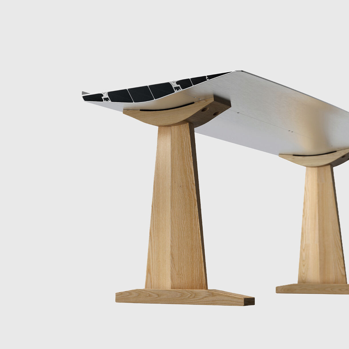 Table B Desk, Wood Column